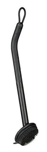 Produktbild: WENKO Spülbürste Cuvo, Reinigungsbürste mit ergonomischem Griff, kurzen Borsten zur großflächigen Reinigung & Schaber zur Entfernung von hartnäckigem , 55033100, 6 x 31 x 6 cm