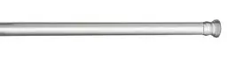 Produktbild: WENKO Teleskop-Duschstange, ausziehbare Duschvorhangstange zum Klemmen – ohne Bohren und ohne Rückstände, aus rostfreiem und langlebigem Aluminium, Ø 2 x 110-185 cm, Chrom