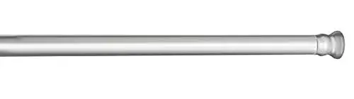 Produktbild: WENKO Teleskop-Duschstange, ausziehbare Duschvorhangstange zum Klemmen – ohne Bohren und ohne Rückstände, aus rostfreiem und langlebigem Aluminium, Ø 2 x 110-185 cm, Chrom