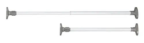 Produktbild: WENKO Teleskop-Klemmstange Herkules, klemmbare Kleiderstange, Spann-Stange zur Befestigung in Nischen oder im Kleiderschrank, individuell ausziehbar, 47-80cm, aus Metall in Weiß