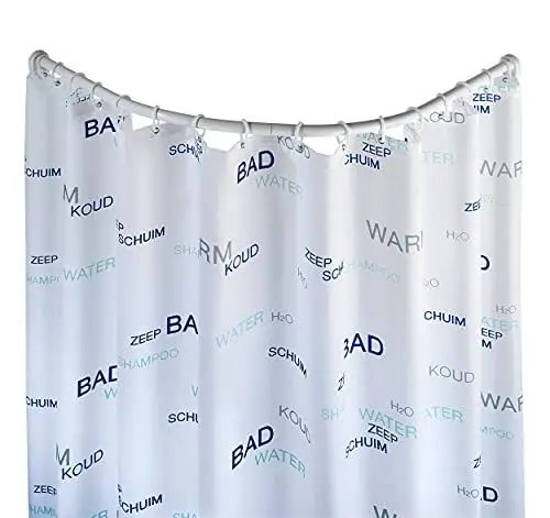 Produktbild: WENKO Teleskop-Rundduschstange, ausziehbare Duschvorhangstange zum Bohren, extra stabil mit Ø 2,5 cm, aus rostfreiem & langlebigem Aluminium, 80x80 – 90x90 cm, Weiß