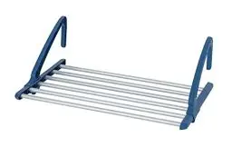 Produktbild: WENKO Teleskop Balkon-Wäschetrockner Alu, 6 m Trockenlänge, Ausziehbar von 57-106 cm, Rostfreier Aluminium, 57-106 x 21 x 37,5 cm