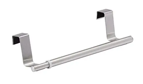 Produktbild: WENKO Tür-Handtuchstange Teleskop Edelstahl, Edelstahl rostfrei, 22-35 x 6 x 7 cm, Silber matt, 6 x 7 x 35 cm