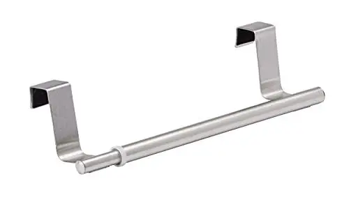 Produktbild: WENKO Tür-Handtuchstange Teleskop, Edelstahl Handtuchhalter zum Einhängen an Schrank & Schublade, ausziehbar, 36-60 x 6 x 7 cm, matt