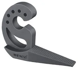 Produktbild: WENKO Multi-Stop Mod. Multi-STOP vielseitiger Tür-& Fensterstopper Puffer Türpuffer Keil Fingerschutz für Türen Fenster & Schubladen flexibel anpassbar aus Kunststoff Maße 11,8 x 7,7 x 2,5cm Anthrazit