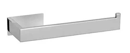 Produktbild: WENKO Turbo-Loc Handtuchhalter Genova Shine, dekorativer Wandhalter aus Edelstahl für Handtücher zum Befestigen ohne Bohren, ideal für Bad oder Gäste-WC, (B x H x T): 19,4 x 4,4 x 7,6 cm, Glänzend