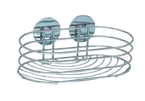 Produktbild: WENKO Turbo-Loc Wandablage, Wand Duschablage, Befestigen ohne Bohren, Verchromter Stahl, 23,5 x 10,5 x 13,5 cm