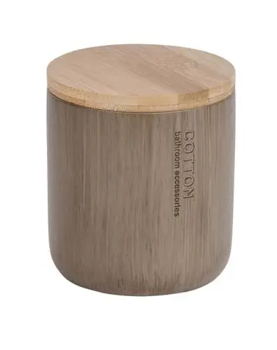 Produktbild: WENKO Universaldose Palo Taupe - Kosmetikdose, Wattedose, Polyresin, 9.8 x 11 x 9.8 cm, Taupe, 11 x 9.8 x 9.8 cm