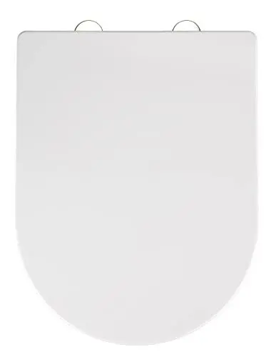 Produktbild: WENKO WC-Sitz Calla, Toilettensitz mit Absenkautomatik, WC-Deckel mit rostfreier Fix-Clip Edelstahl-Befestigung, Thermoplast, Weiß