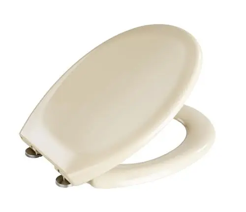 Produktbild: WENKO WC-Sitz Ottana Beige, hygienischer Toilettensitz mit Absenkautomatik, WC-Deckel mit Fix-Clip Befestigung, aus antibakteriellem Duroplast