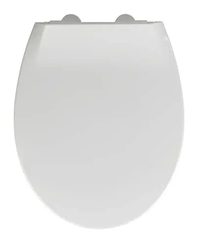 Produktbild: WENKO WC-Sitz Syros Family Easy Close, Mit Kindersitz, Absenkautomatik und Fix Clip, Toilettensitz für Familien, Thermoplast, Recycelbarer Kunststoff, 37 x 44 cm, Weiß