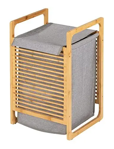 Produktbild: WENKO Wäschetruhe Bahari aus Bambus - Wäschekorb Fassungsvermögen: 43 l, Bambus, 40 x 60 x 35 cm, Braun, 60 x 35 x 40 cm