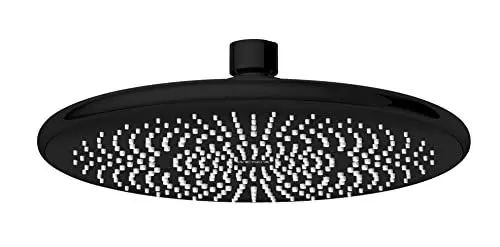 Produktbild: WENKO Wasserspar Regenduschkopf Watersaving, Kopfbrause mit Wasserspar-System, ABS, Schwarz, rund, Ø 22,5 cm
