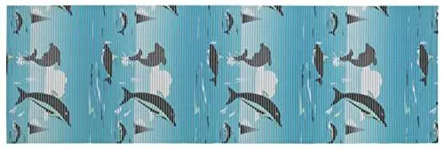 Produktbild: WENKO Weichschaummatte Delfin, rutschfeste Bodenmatte, vielseitig nutzbar als pflegeleichter Duschvorleger & schmutzabweisender Küchenläufer, hygienisch, atmungsaktiv, zuschneidbar, 65 x 200 cm