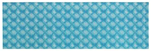 Produktbild: WENKO Weichschaummatte Flow Blau, rutschfeste Bodenmatte, vielseitig nutzbar als pflegeleichter Duschvorleger & schmutzabweisender Küchenläufer, hygienisch, atmungsaktiv, zuschneidbar, 65 x 200 cm