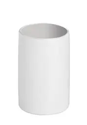 Produktbild: WENKO Zahnputzbecher Polaris, hochwertiger Zahnbürstenhalter für Zahnbürste und Zahnpasta aus edler Keramik, Ø 7,5 x 11,2 cm, Weiß