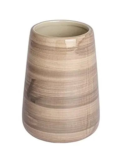 Produktbild: WENKO Zahnputzbecher Pottery Sand - Zahnbürstenhalter für Zahnbürste und Zahnpasta, Keramik, 8 x 11 x 8 cm, Beige, 11 x 8 x 8 cm