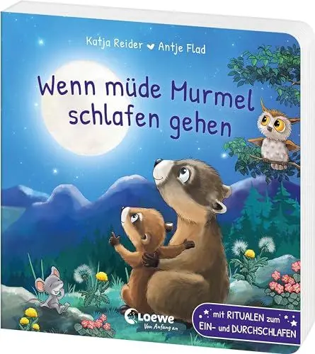 Produktbild: Wenn müde Murmel schlafen gehen: Mit Ritualen zum Ein- und Durchschlafen - Gute-Nacht-Pappbilderbuch zum gemeinsamen Kuscheln und Vorlesen für Kinder ab 2 Jahren (Loewe von Anfang an)