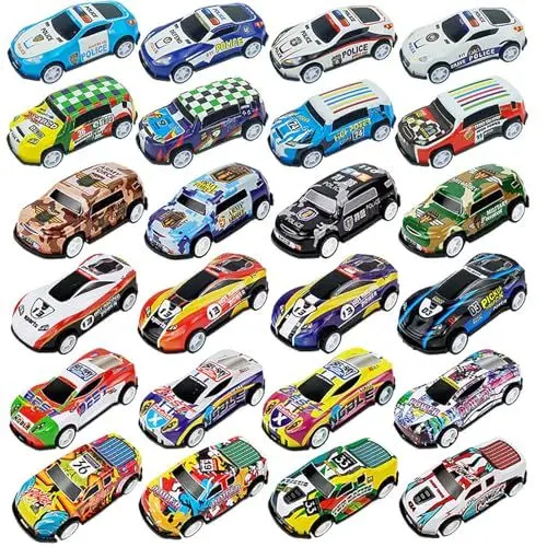 Produktbild: Wennala 24 stück Mini Auto Set Auto Spielzeug Set Mit Rückzug Kleine Spielzeugautos Zufällige Auswahl Spielzeug Autos für Jungen Mädchen Spielzeug Geschenk