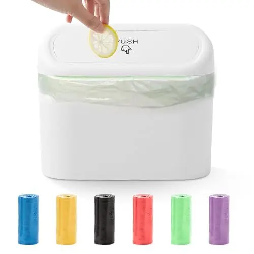 Produktbild: Wennala Automülleimer Mit Deckel Kommt Mit 6 Rollen Müllsäcke, Car Trash Can With Lid Ist Wasserdicht, Auslaufsicher Und Geruchsdicht, Mülleimer Auto Ist für Fahrzeuge, Wohnungen Und Büros Geeignet