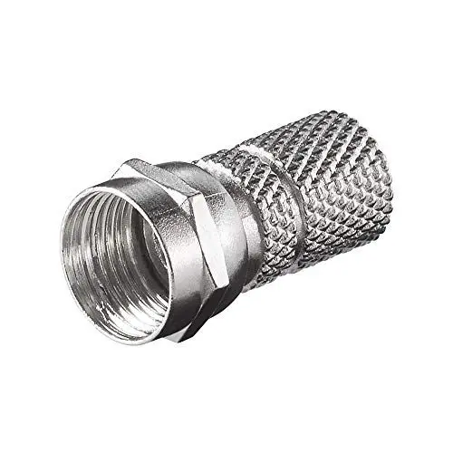 Produktbild: Wentronic F-Stecker Zink für Kabel (7,3 mm, 1 Ring Front) 0,2 m