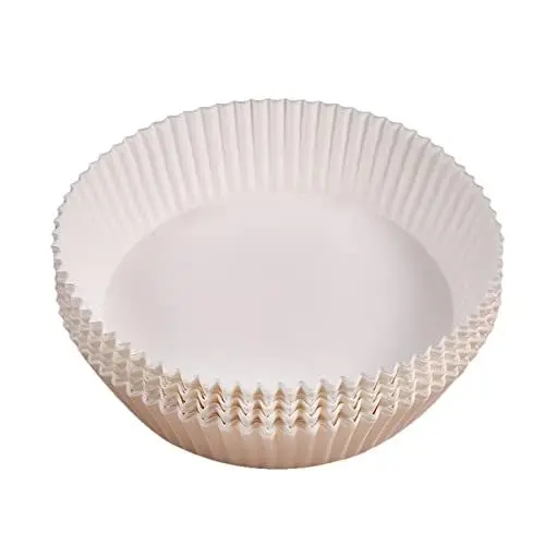 Produktbild: wenyujh 30/50/100 Stück Luftfritteuse Pergamentpapier, Antihaft- Einweg- Luftfritteusen Backpapier Geeignet für Backofen Heißluftfritteuse Backen (Weiß-5pcs, 160 * 45mm)