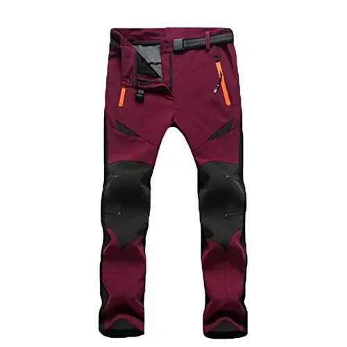 Produktbild: WENZHOU Damen Gefüttert Winterhose wasserdicht Winddicht atmungsaktiv warm elastisch Verdickte Softshellhose Berghose Funktionshose Trekkinghose Wanderhose Outdoorhose Herbst Winter