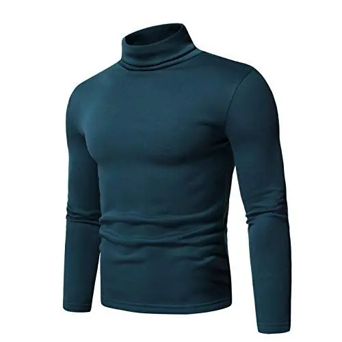 Produktbild: WENZHOU Herren Rollkragenshirt Sweatshirt Langarm Casual Langarm Einfarbig Tops Rollkragen T-Shirt BluseSlim Fit Basic Sweater Tops Oberteile Funktionsshirt Langarmshirts Sweatshirt für Männer
