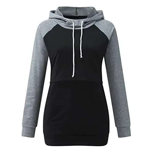 Produktbild: WENZHOU Schwangere Umstandskleidung Sweatshirt Langarmshirt Hoodie Stillpullover Damen Umstandspullover Stillen Hoodie Langarm Umstandsmode Jacke Damen Stillshirt Umstandsmode T-Shirt