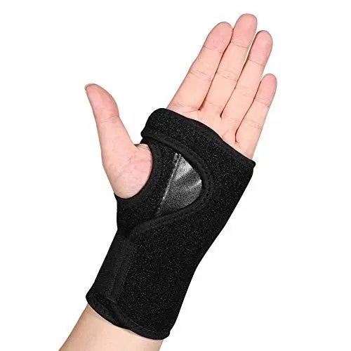 Produktbild: Weojeviy Atmungsaktive Handgelenkschiene Handgelenkstütze, Handgelenkbandage Wrap Support Atmungsaktive Neopren-Nachtschlafschiene Verstellbare Bandage Schwarz (Linke Hand)