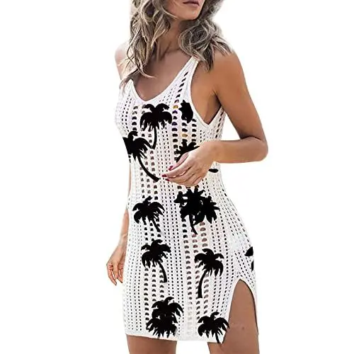 Produktbild: WEOPLKIN Bikini Damen Set Badeanzug Damen Sexy Dreiteiliger Tankini Damen Bauchweg Gestrickt Tankini Oberteil Push Up Bikini Brazilian High Waist Bikini Sexy Damen-bademode Kleider Weiß M