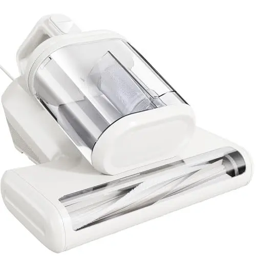 Produktbild: WEPMMJ Milbensauger für Matratzen mit UV Licht - 15KPa 4 in 1 Milbenstaubsauger mit 60℃ Heißluftfunktion HEPA-Filter Matratzenreiniger Gerät Matratzensauger für Bett, Sofa, Allergiker