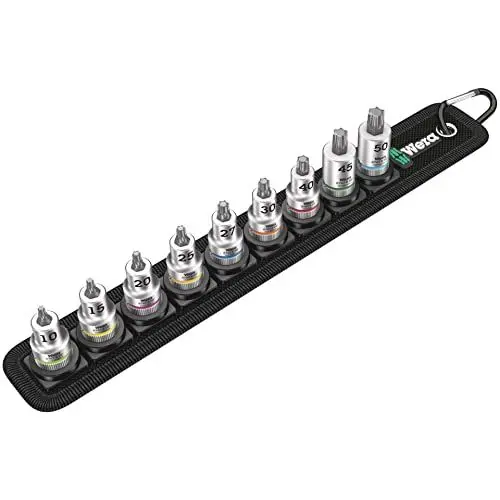 Produktbild: Wera 05003972001 Zyklop Torx HF Bitnüsse Belt B 3 mit Haltefunktion, 3/8“-Antrieb, 9-teilig