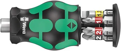Produktbild: Wera 05008873001 Kraftform Kompakt Stubby 1 Schraubendreher mit Bit Magazin, 6-teilig