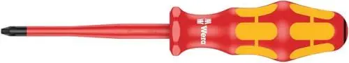Produktbild: Wera 165 iS PZ VDE-isolierter Kreuzschlitz-Schraubendreher mit reduziertem Klingendurchmesser, PZ 2 x 100 mm, 05006461001