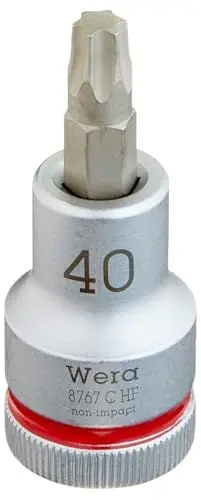 Produktbild: Wera 8767 C HF TORX Zyklop Bit-Nuss 1/2 Zoll Antrieb mit Haltefunktion, TX 40 x 60 mm, 05003834001