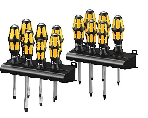 Produktbild: Wera Big Pack 900 Schraubendreher Set Kraftform - Schraubmeißel und Rack, 13-teilig, 05133285001