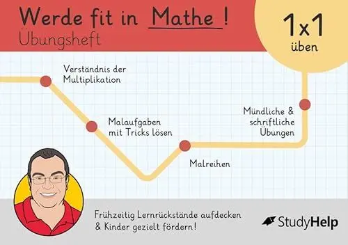 Produktbild: Werde fit in Mathe: Einmaleins (1x1) üben / Lernrückstand erkennen und Kinder gezielt fördern (Mathe mit Lehrer Schmidt: inklusive Lernvideos)