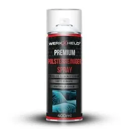Produktbild: WerkXheld Polsterreiniger Spray (400ml) – Hochwirksamer Teppichreiniger & Auto Polsterreiniger | Sofa Reiniger, Mikrofaser Reiniger | Fleckenentferner für Textilien & Autositze