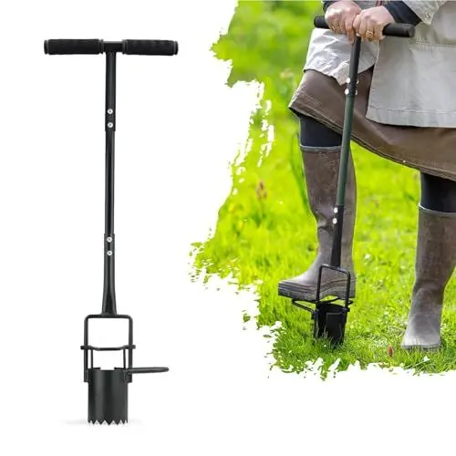 Produktbild: Werkzeug zum Pflanzen von Blumenzwiebeln mit langem Griff, Robustes Gartengrabwerkzeug, Schaufel zum Pflanzen und Umpflanzen von Setzlingen im Garten, zum Graben von Löchern für Blumen und Pflanzen