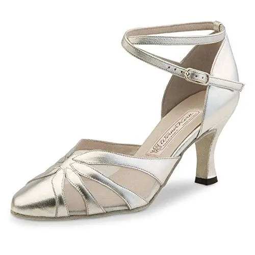 Produktbild: Werner Kern Damen Tanzschuhe Linda 6,5 - Farbe: Silber - Größe: UK 2,5