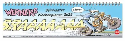 Produktbild: Werner Wochenquerplaner 2025: Coole Sprüche und perfekte Termin-Übersicht: kultiger Schreibtisch-Querkalender mit den beinhart-besten Werner-Cartoons. Terminkalender (Tisch-Querplaner Heye)