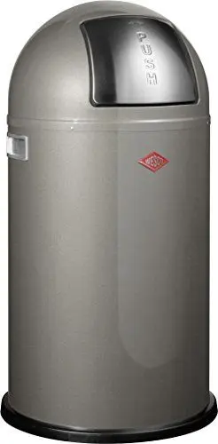 Produktbild: Wesco 175 831 Pushboy Abfallsammler 50 Liter Graphit 40 x 40 x 75.5cm (L/B/H), Edelstahl