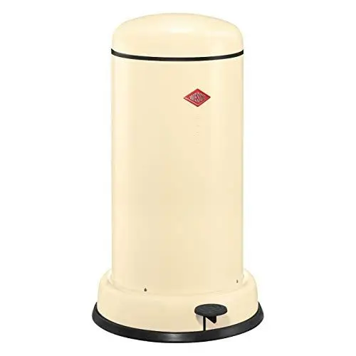 Produktbild: Wesco Baseboy Abfallsammler aus Edelstahl in der Farbe Mandel mit einem Volumen von 20 Litern - Mit Fußtritt, 38 x 38 x cm