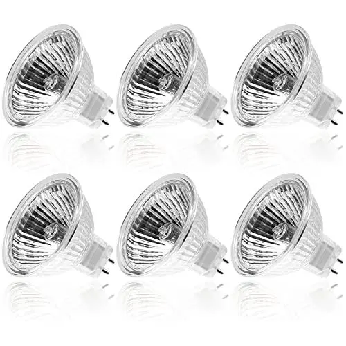 Produktbild: WeshLMPO Halogen Mr16 Gu5.3 Halogen Leuchtmittel Dimmbar Halogen 12v 20w Warmweiß 2700K for Halogenstrahler Einbau Schienenbeleuchtung Pack of 6