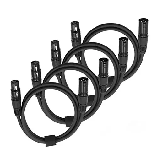 Produktbild: WESIEVYA 10St 3 Kabel Partybeleuchtung Effektstrahler Party Licht Mikrofonkabel Discokugel Motor Disko Licht Rgb Strahler Stromkabel Disco Light Mikrofonkabel Xlr