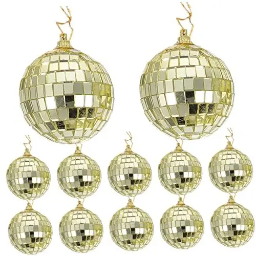 Produktbild: WESIEVYA 12 Stück Spiegel-diskokugeln Für Weihnachtsbaum Glas-Party-hängekugeln Weihnachtsbaumschmuck