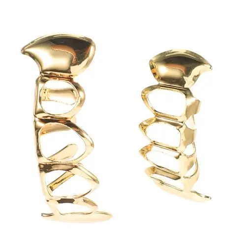 Produktbild: WESIEVYA Zähne Aufstecken 1 Set Goldene Zähne Grills Zahnschmuck Dekorative Hip Hop Zahnschienen Stylische Zahnaccessoires Für Einen Einzigartigen Look