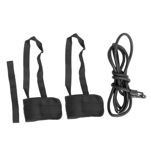 Produktbild: WESIEVYA 1 Satz Knöchelriemen Schwimmen ösch Noir swor Fitness-Knöchelriemen Schwimmen widerstandsbänder Fitness zubehör schwimmender Knöchelriemen Leine für Schwimmtrainer Stoff Black