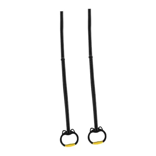 Produktbild: WESIEVYA 1 Satz Ringtrainer Turnzubehör Ringe für das Training Gewichtsringe Fitnessstudio Gymnastikringe für Kinder Heimtraining Turnringe Gymnastikringe mit Riemen Ring hochziehen Nylon